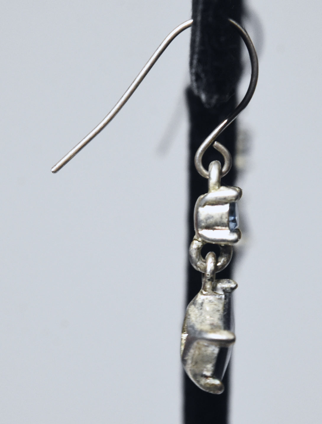 Imitatation Amethyst and Imitation Blue Topaz Dangle Earrings