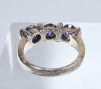 Sterling Silver Purple Cubic Zirconia Ring - Size 8.25