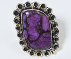 Purple Mojave Turquoise Sterling Silver Ring - Size 7.75