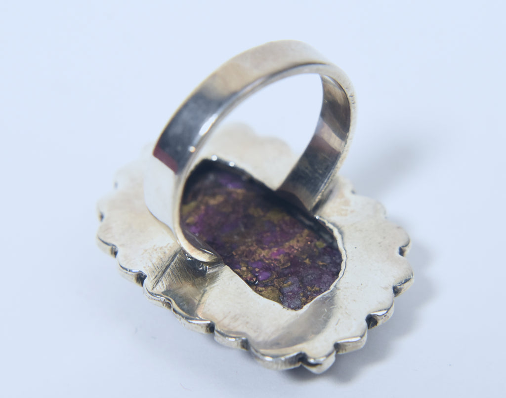 Purple Mojave Turquoise Sterling Silver Ring - Size 7.75