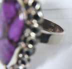 Purple Mojave Turquoise Sterling Silver Ring - Size 7.75