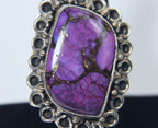 Purple Mojave Turquoise Sterling Silver Ring - Size 7.75