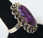 Purple Mojave Turquoise Sterling Silver Ring - Size 7.75