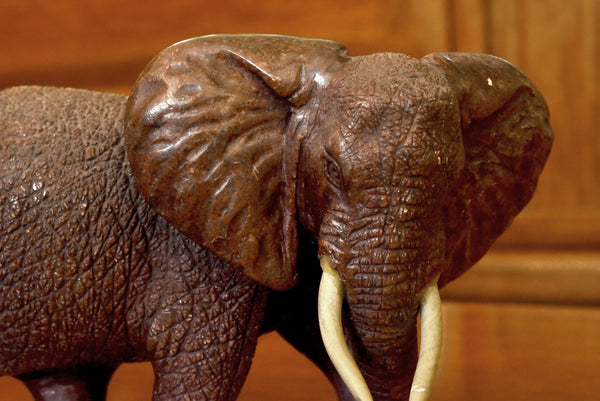 Exquisitely Detailed Carved Stone Elephant