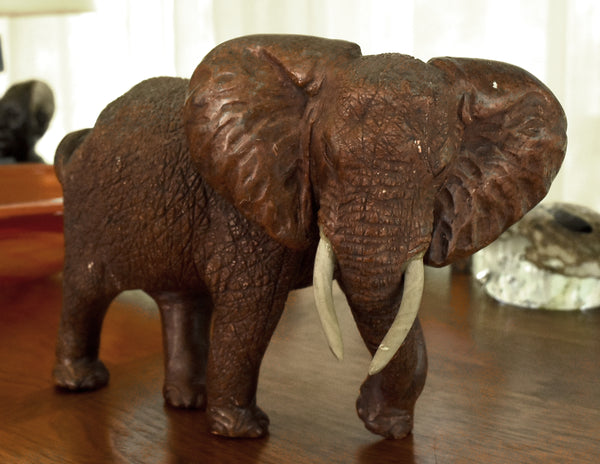 Exquisitely Detailed Carved Stone Elephant