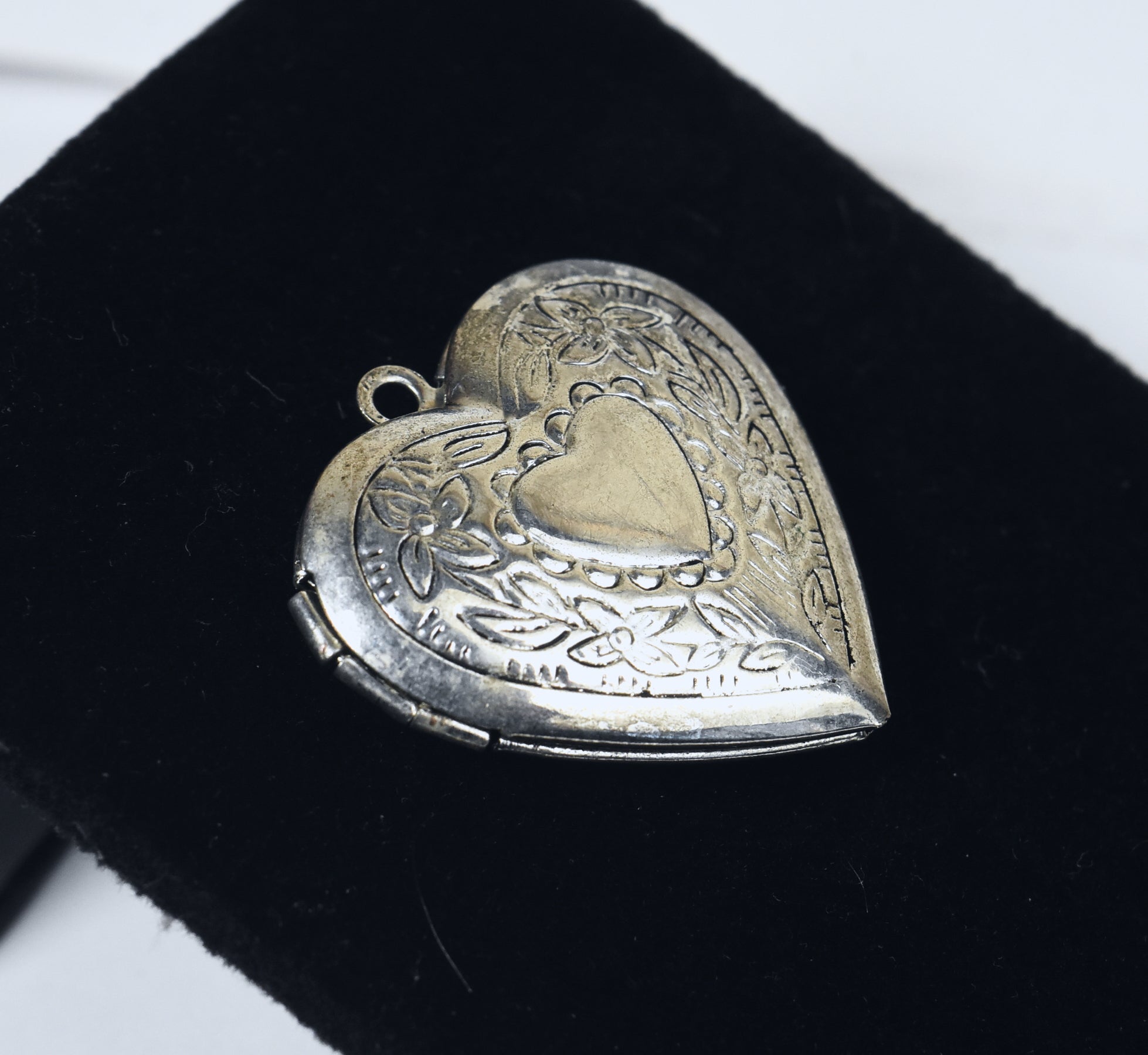 Vintage Repousse Heart Locket
