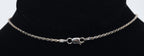 Crystal Set Sterling Silver Rings on Sterling Silver Chain - 24"