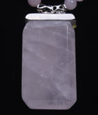 Rose Quartz Pendant Rose Quartz Bead Necklace