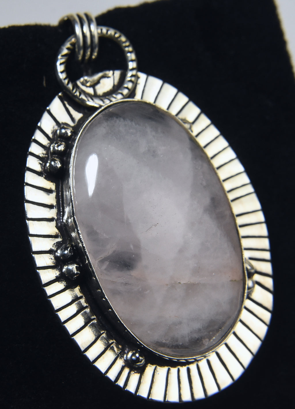 Rose Quartz Sterling Silver Pendant