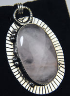 Rose Quartz Sterling Silver Pendant