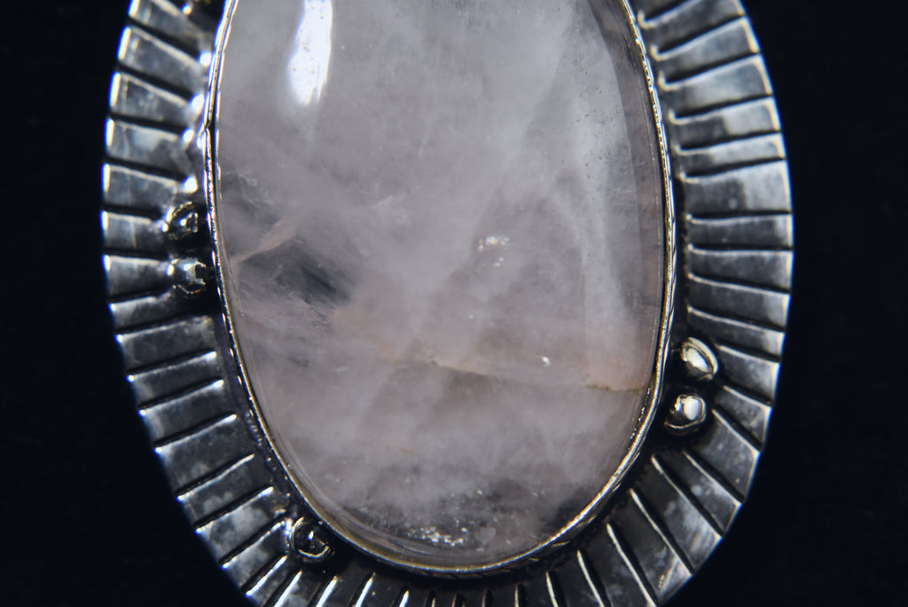 Rose Quartz Sterling Silver Pendant