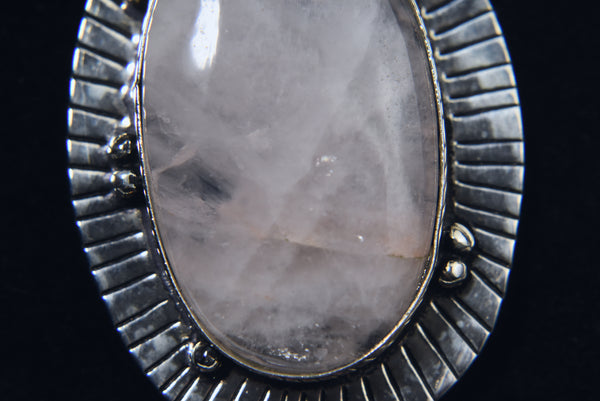 Rose Quartz Sterling Silver Pendant