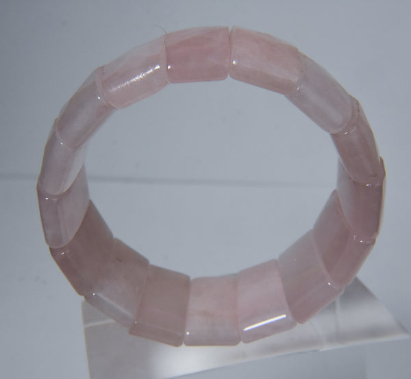 Faceted Rose Quartz Stretch Bracelet