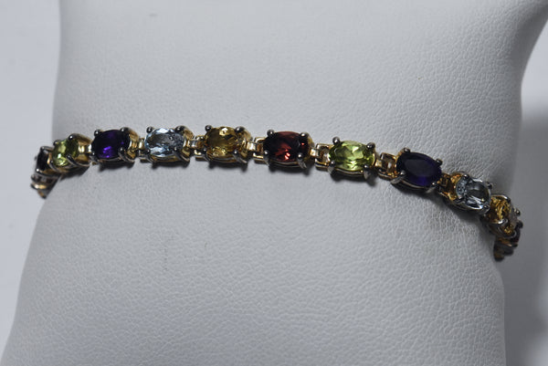 Ross-Simons - Sterling Silver Multi Gemstone Bracelet