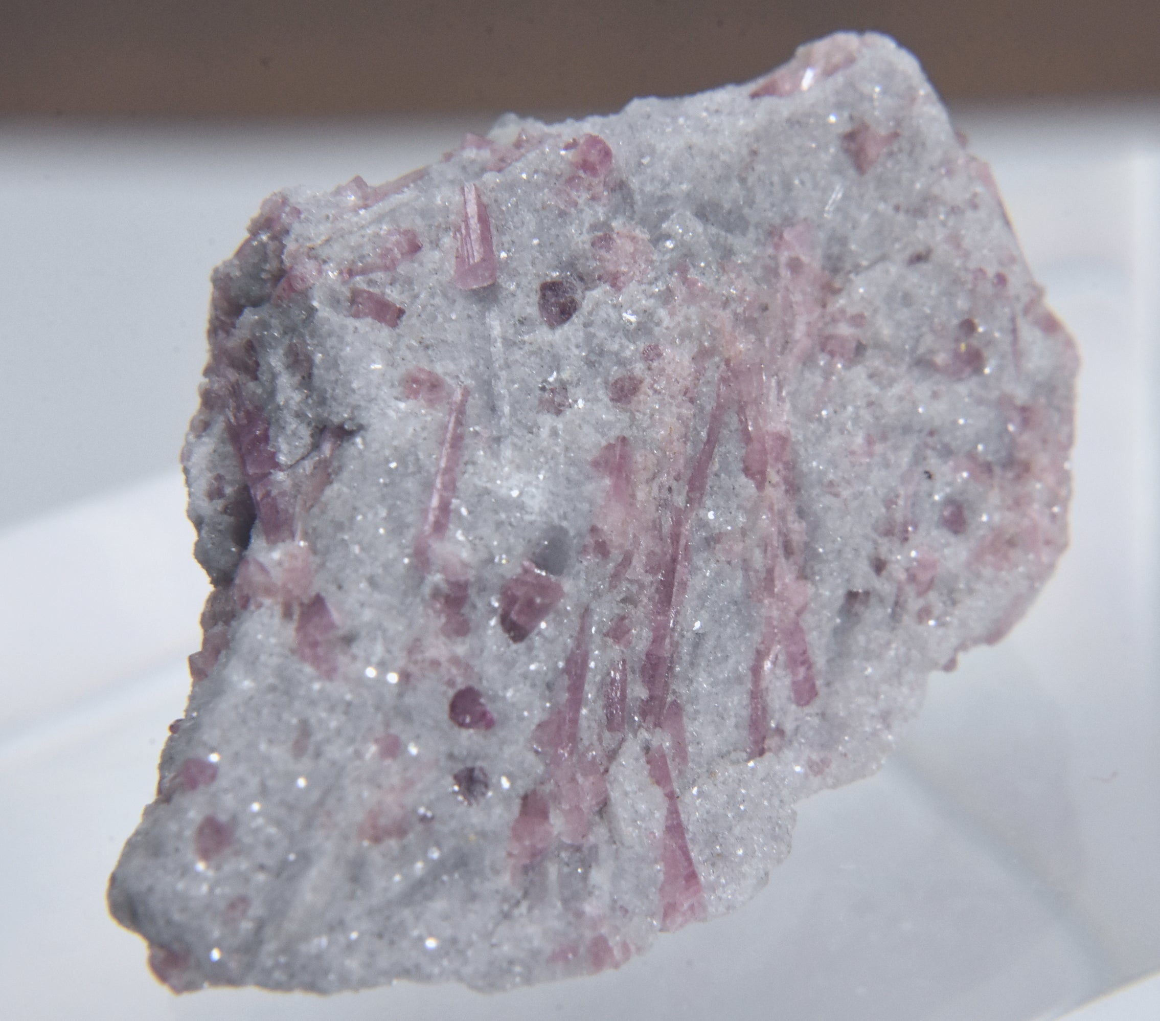 Rubellite Tourmaline in Lepidolite Mineral Specimen - San Diego, California