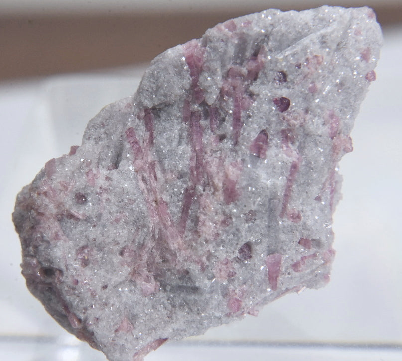 Rubellite Tourmaline in Lepidolite Mineral Specimen - San Diego, California