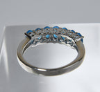 Sterling Silver Blue Stone Ring - Size 8