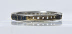Vintage Sterling Silver Band with Channel Set Square Gemstones (Missing Stones) - Size 6.5