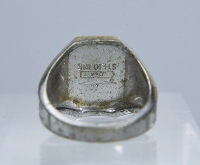 Vintage Sterling Silver Black Onyx Boy's Ring - Size 4.5