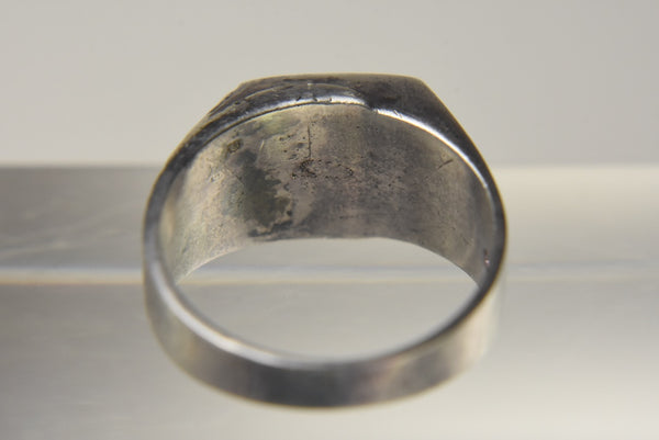 Vintage Black Onyx Sterling Silver Ring - Size 10.25