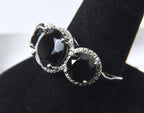 Sterling Silver Black Tourmaline Ring - Size 10.25