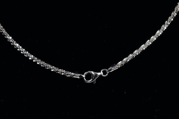 Italian Sterling Silver Bling Necklace - 20"