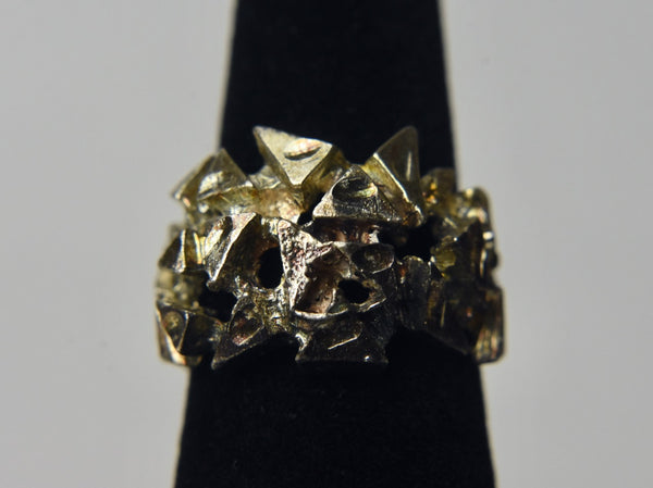 Brutalist Silver Ring - Size 8