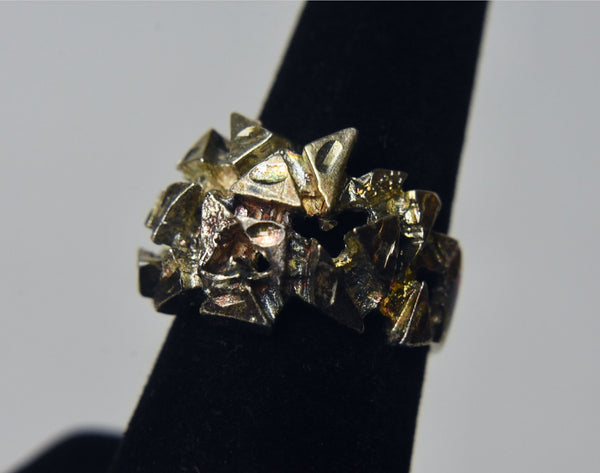 Brutalist Silver Ring - Size 8