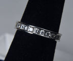 Sterling Silver Channel Set Cubic Zirconia Band - Size 5.25