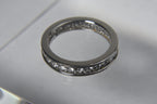 Sterling Silver Channel Set Cubic Zirconia Band - Size 5.25