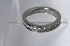 Sterling Silver Channel Set Cubic Zirconia Band - Size 5.25