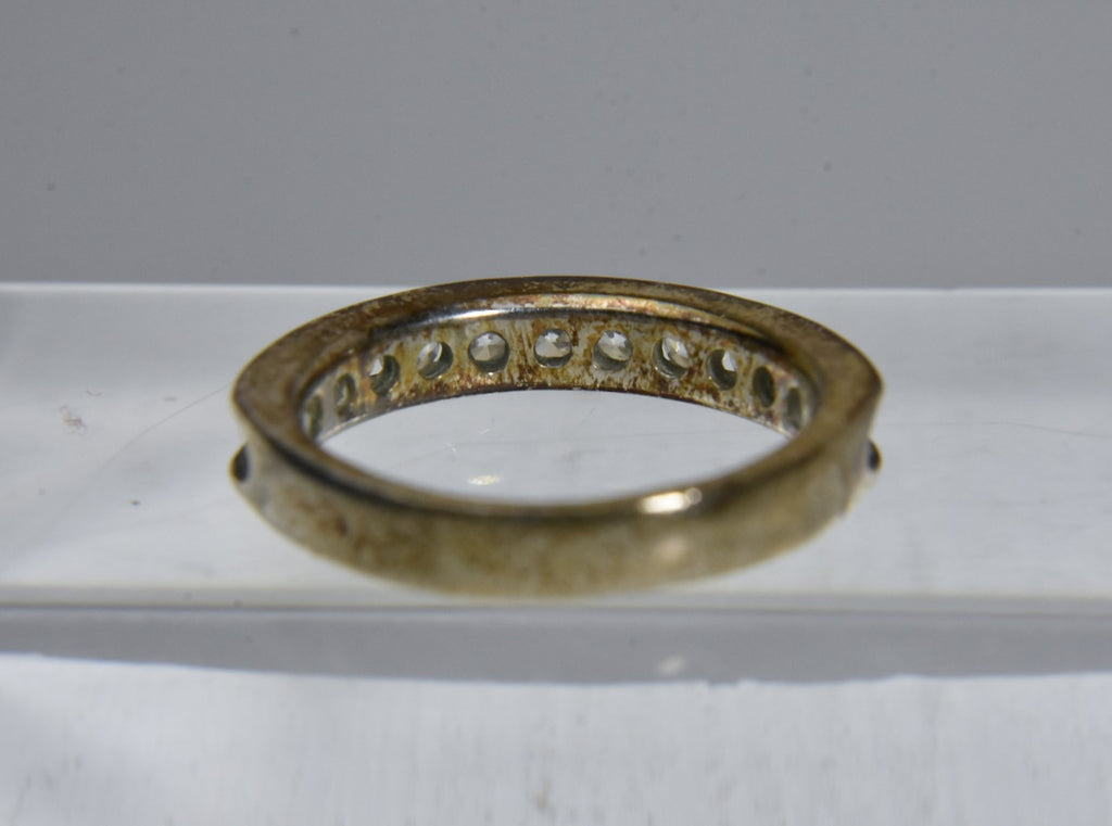 Sterling Silver Cubic Zirconia Channel Set Ring - Size 6