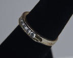 Sterling Silver Cubic Zirconia Channel Set Ring - Size 6