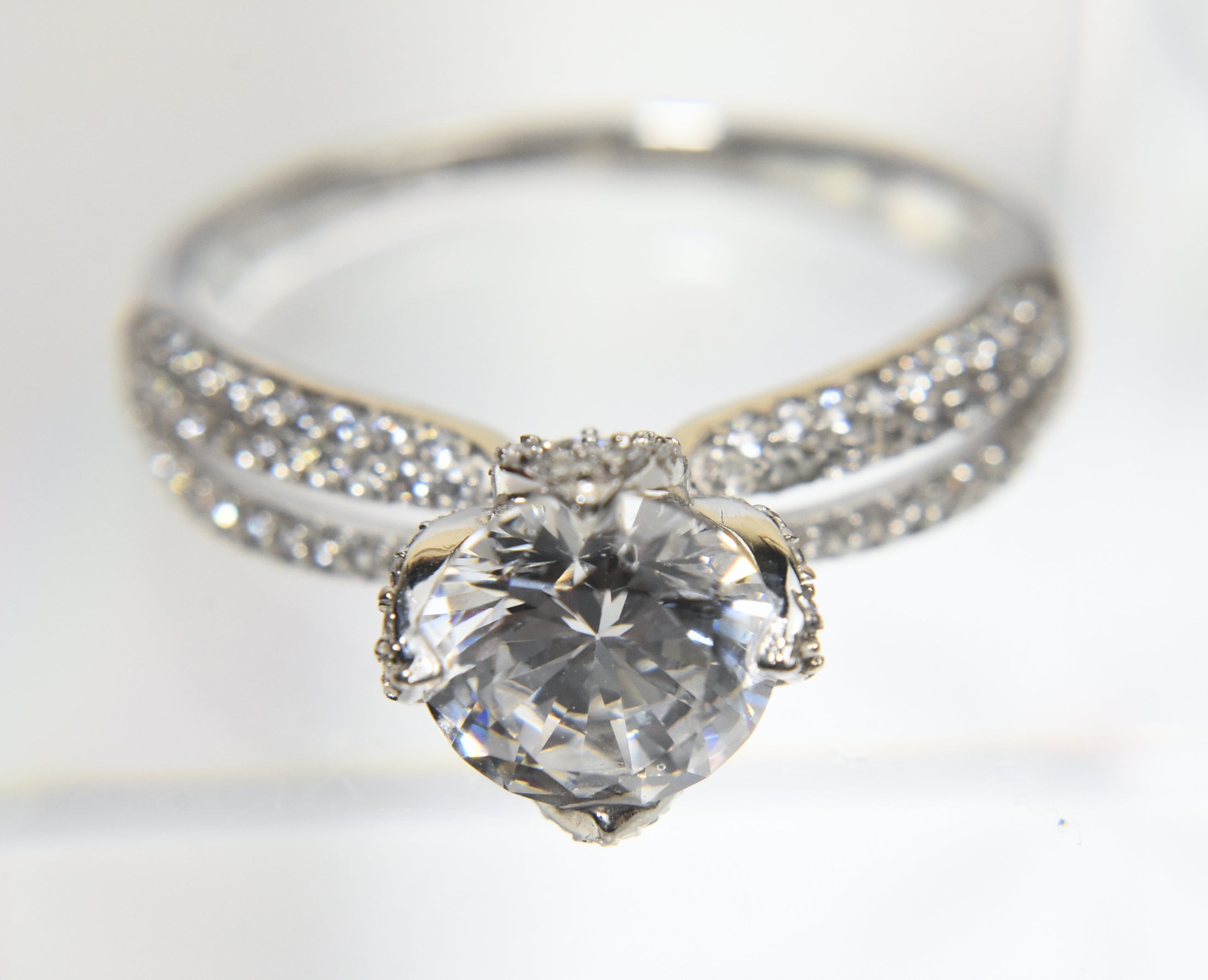 Sterling Silver Cubic Zirconia Ring - Size 10.25