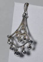 Sterling Silver Diamonique Cubic Zirconia Chandelier Pendant