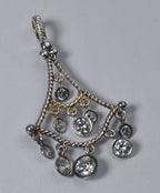 Sterling Silver Diamonique Cubic Zirconia Chandelier Pendant