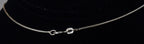 Sterling Silver Crucifix Pendant with Clear Stone on Sterling Silver Chain Necklace