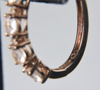 Gold Tone Bejeweled Sterling Silver Hinged Earrings