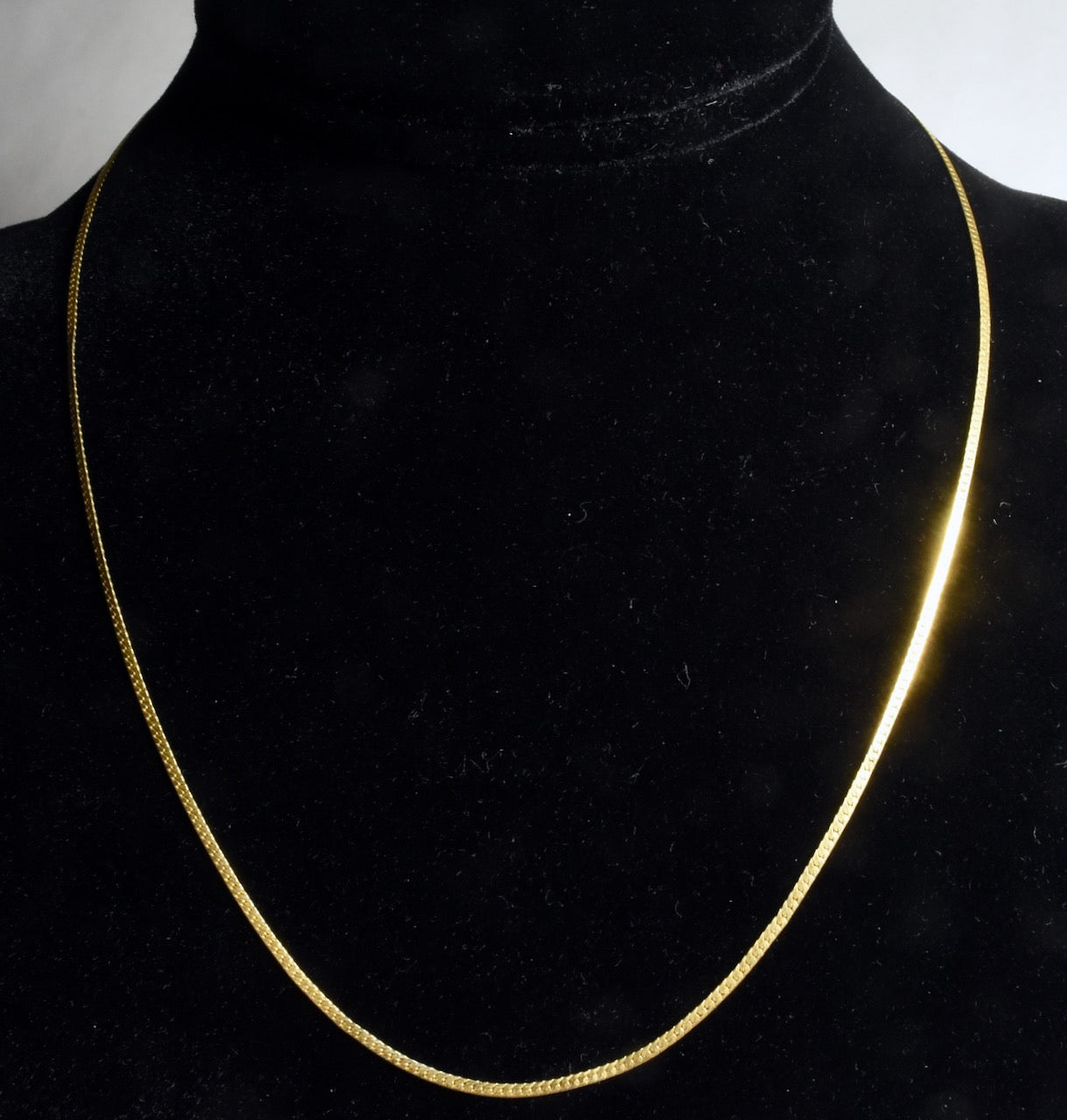 Sterling Silver Gold Tone Snake Link Chain Necklace