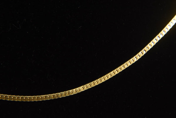 Sterling Silver Gold Tone Snake Link Chain Necklace