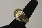 HEAVY Sterling Silver Horizontal Ridge Ring - Size 7