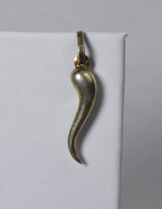 Sterling Silver Italian Horn Pendant