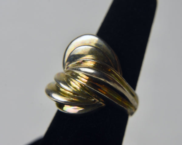 Silver Abstract Knot Ring - Size 7