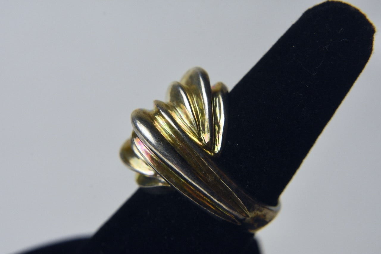 Silver Abstract Knot Ring - Size 7