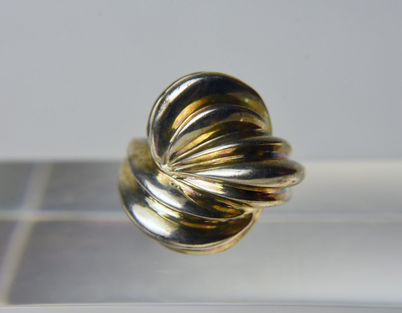 Silver Abstract Knot Ring - Size 7
