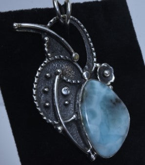 Sterling Silver Larimar Pendant