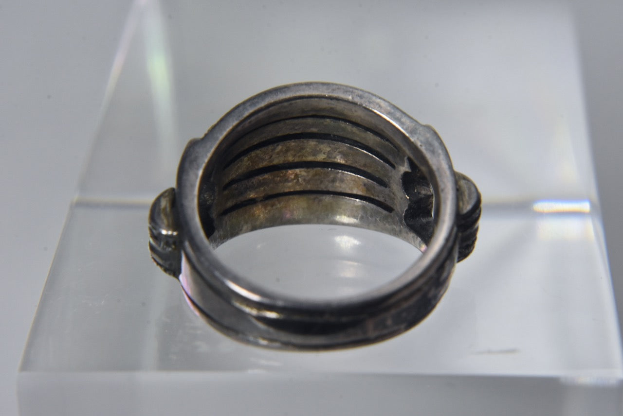 Vintage Sterling Silver and Marcasite Art Deco Ring - Size 5