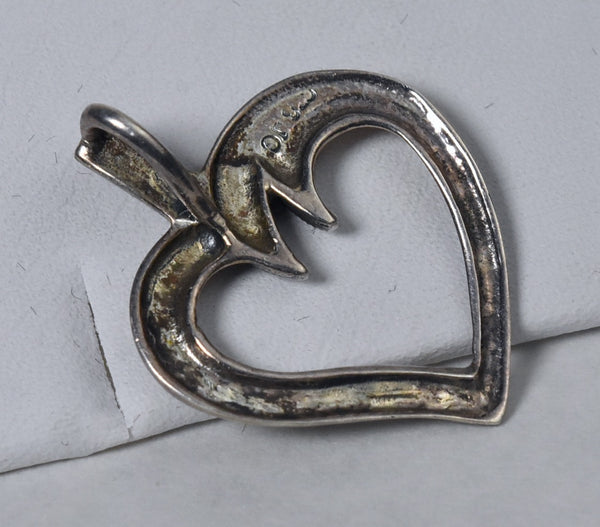 Sterling Silver Marcasite Heart Pendant