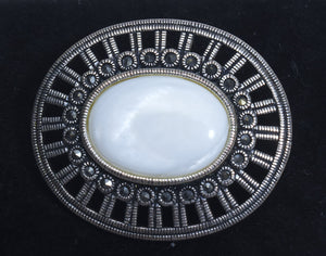 Sterling Silver Mother of Pearl Brooch