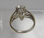 Sterling Silver Pear Cut Stone Ring - Size 7